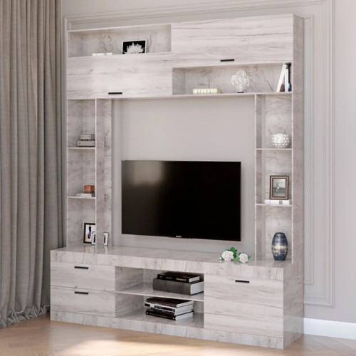 Стенка в гостиную EVR- Соната крафт белый