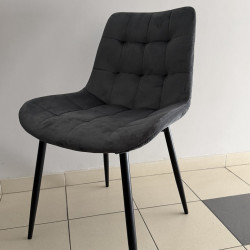 Стул мягкий GDZ- MARCEL-2 (серый, черный) 