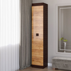 Пенал закрытый EVR- Соната венге + фасад крафт золотой