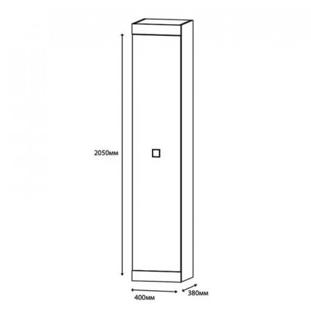 Пенал закрытый EVR- Соната венге + фасад крафт золотой