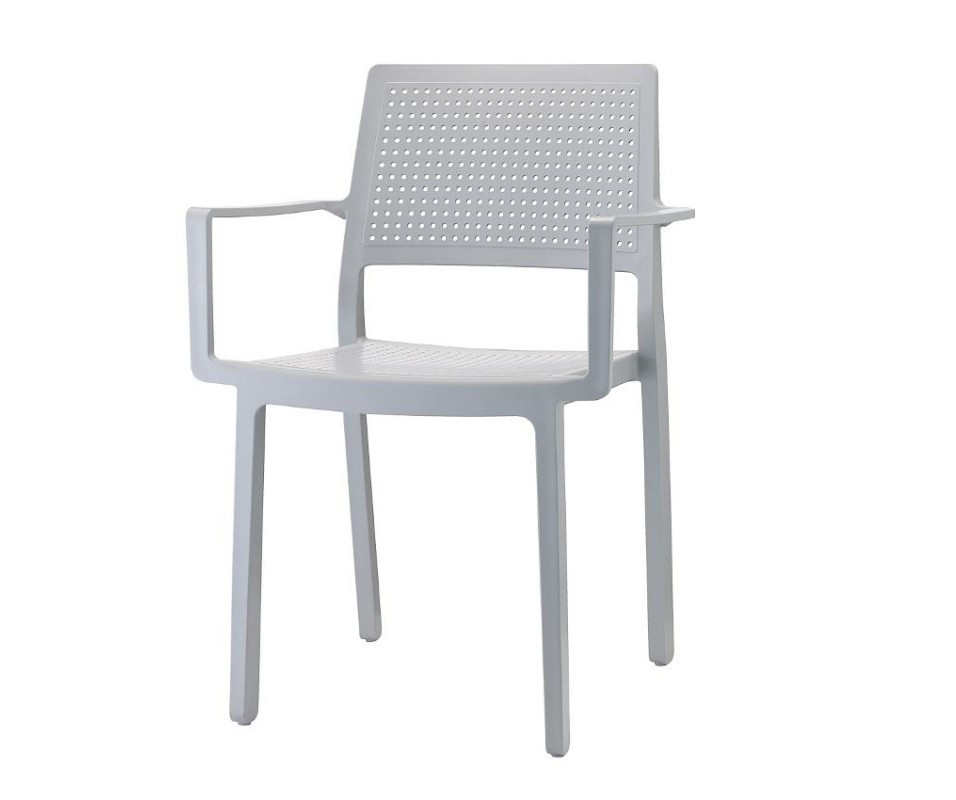 Кресло обеденное уличное VLL- SCAB Emi 2342 (тортора, светло-серый)​