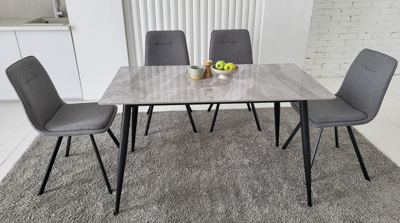 Стол обеденный VTR- TM-100 (калакатта грей/черный) 