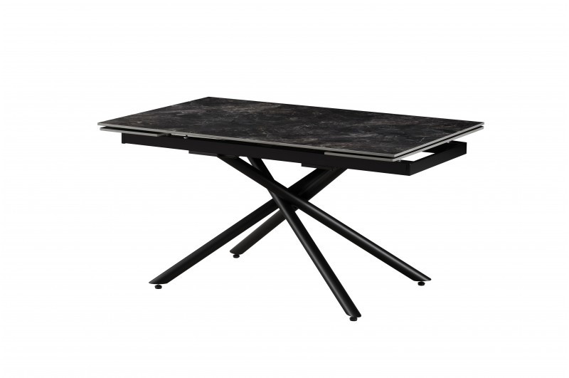 Стол обеденный раскладной BIO- Grace Мелани (керамика антрацит глянец)