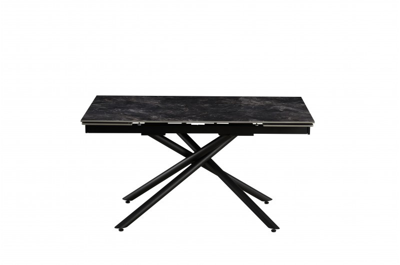 Стол обеденный раскладной BIO- Grace Мелани (керамика антрацит глянец)