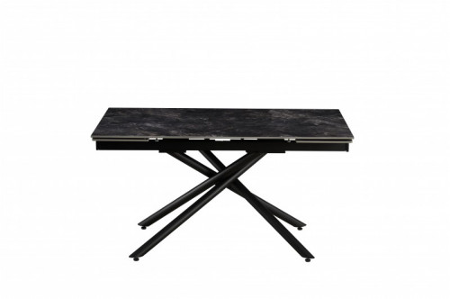 Стол обеденный раскладной BIO- Grace Мелани (керамика антрацит глянец)