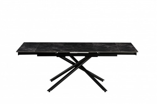 Стол обеденный раскладной BIO- Grace Мелани (керамика антрацит глянец)