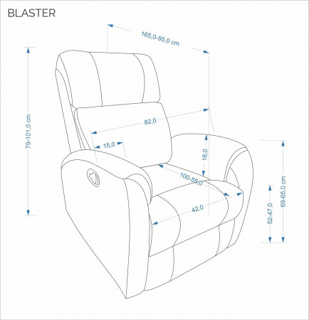 ​Кресло для отдыха Halmar BLASTER бежевый
