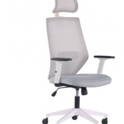 Кресло офисное AMF- Lead White HR (сиденье Нест-08 серая/спинка Сетка HY-109 серая) 