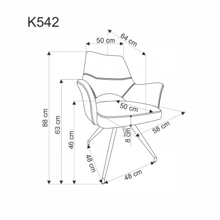 Стул обеденный Halmar K-542 (бежевый, оливковый, пепельный)