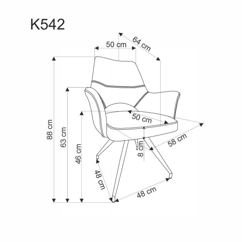 Стул обеденный Halmar K-542 (бежевый/оливковый/пепельный)