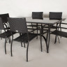 Обеденный комплект стол+6 стула CRU- Блэк os0001-6