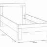 Кровать односпальная PL- Forte SNOW SNWL09