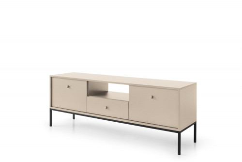 Тумба под TV Perfect Home Моно/Mono 2-дверная с 1 ящ., черные ножки MRTV154 Беж песочный