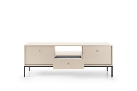 Тумба под TV Perfect Home Моно/Mono 2-дверная с 1 ящ., черные ножки MRTV154 Беж песочный
