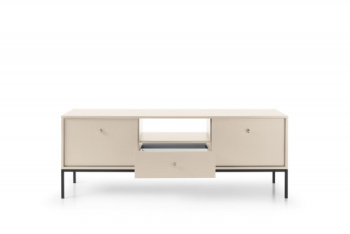 Тумба под TV Perfect Home Моно/Mono 2-дверная с 1 ящ., черные ножки MRTV154 Беж песочный