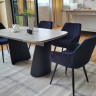 Стол обеденный модерн VTR- ТМL-1270 (Нардо) 140-200х90 клауди грей + черный