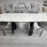 Стол обеденный модерн VTR- ТМL-1270 (Нардо) 140-200х90 клауди грей + черный