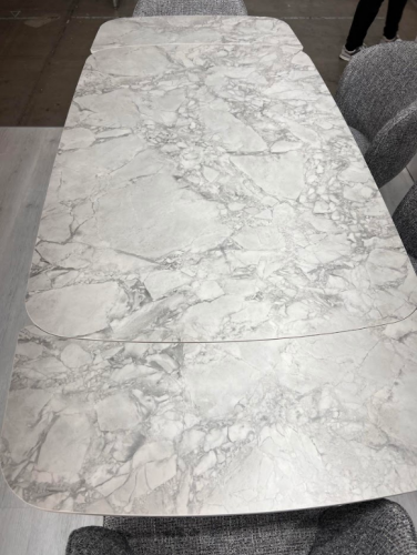 Стол обеденный модерн VTR- ТМL-1270 (Нардо) 140-200х90 клауди грей + черный