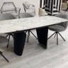 Стол обеденный модерн VTR- ТМL-1270 (Нардо) 140-200х90 клауди грей + черный