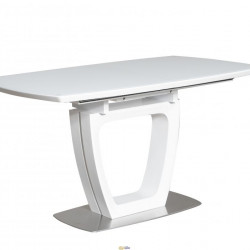 Стол модерн premium Evro- Arizona T7066 (белый глянец) МДФ+стекло