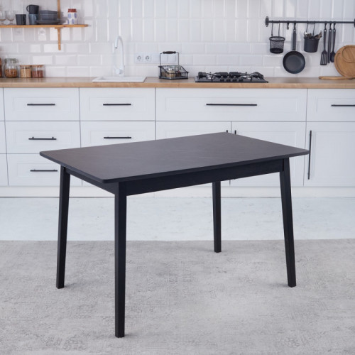 Комплект обеденный Ont- Леонардо 100 черный черные ножки + 4 стула Piado черный