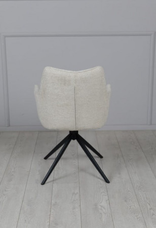 Стул обеденный поворотный TOP- Миро (кремовый) ноги черный