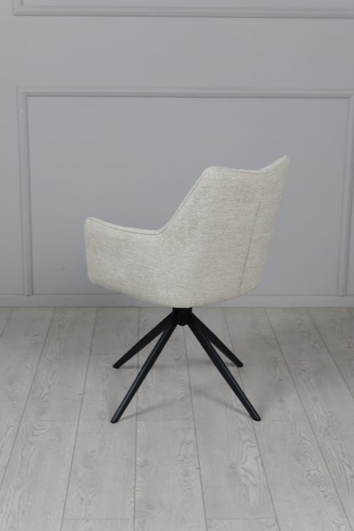 Стул обеденный поворотный TOP- Миро (кремовый) ноги черный