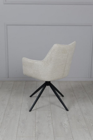 Стул обеденный поворотный TOP- Миро (кремовый) ноги черный