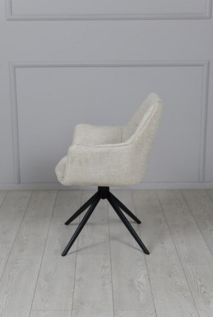 Стул обеденный поворотный TOP- Миро (кремовый) ноги черный