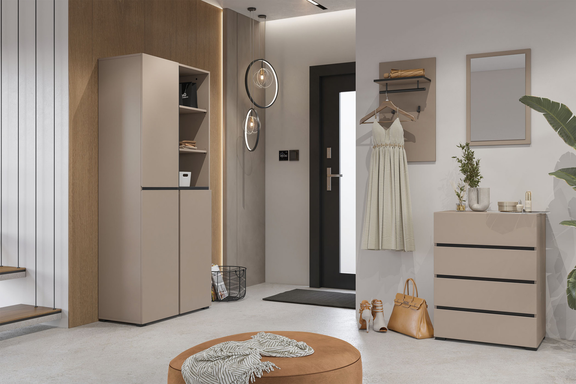 Зеркало в прихожую Helvetia CROSS 24CWMY04 (конго)