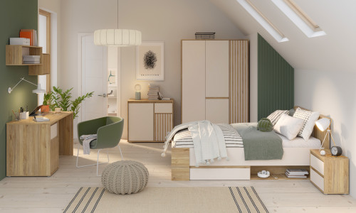 Полка навесная Forte ELISTON EGMB01 (дуб Маувелла/песочный)