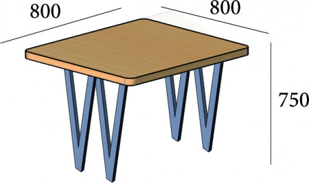 Стол MTD- Лофт Ви 4 ноги