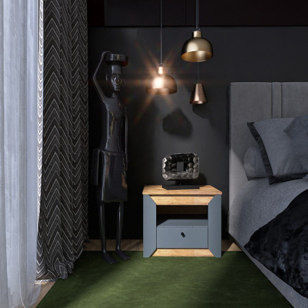 Тумба прикроватная EVR- Нордик-500 дуб крафт золотой + графит