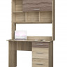 Стол письменный с надстройкой EVR- Школьник-4 дуб Сонома + трюфель