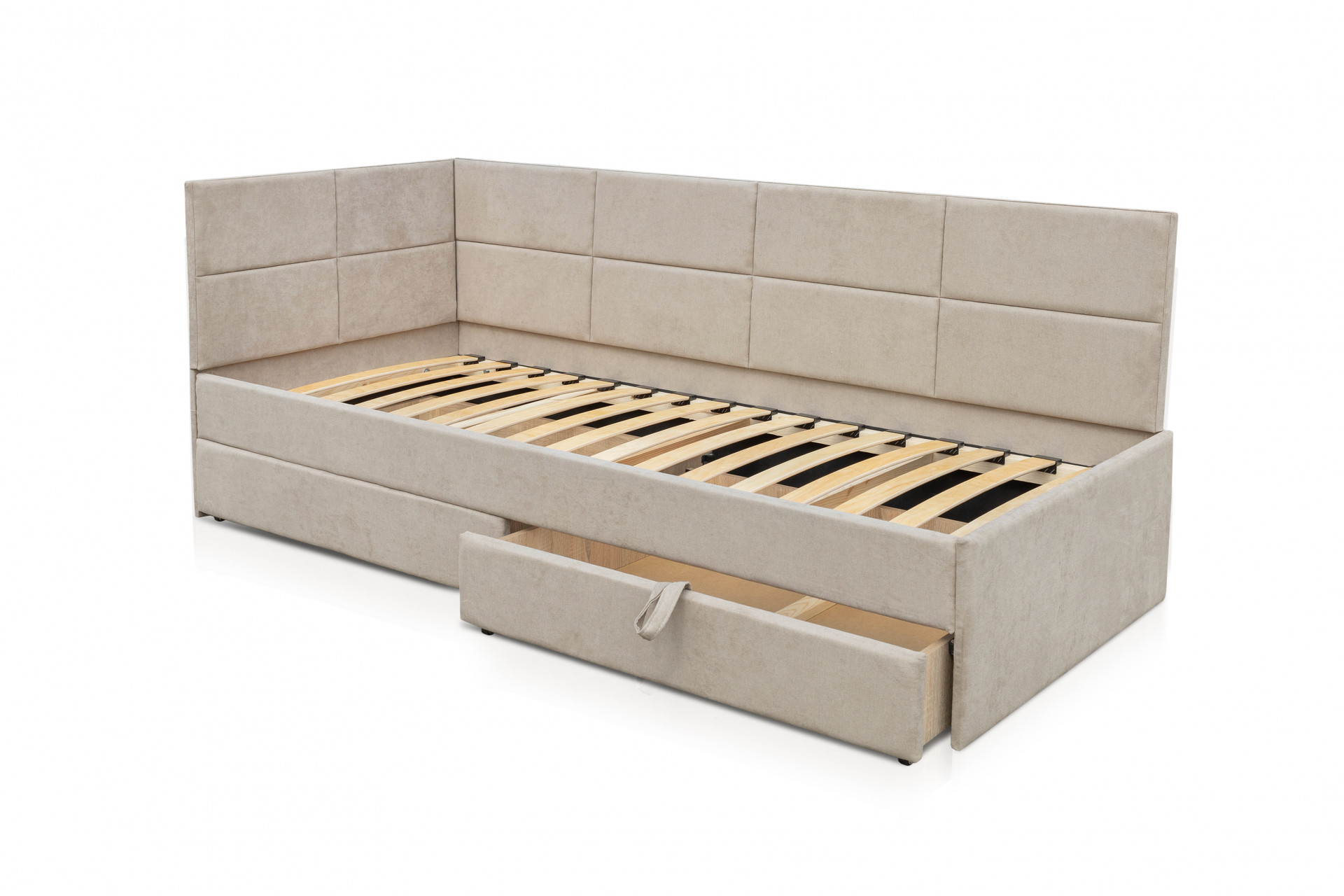 Кровать с двумя ящиками 80х200 см BIO- Софт Камелот (бежевый)