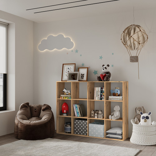 Стеллаж с полками на 12 секций 120х160х35 см KOD- СТ-12- детский