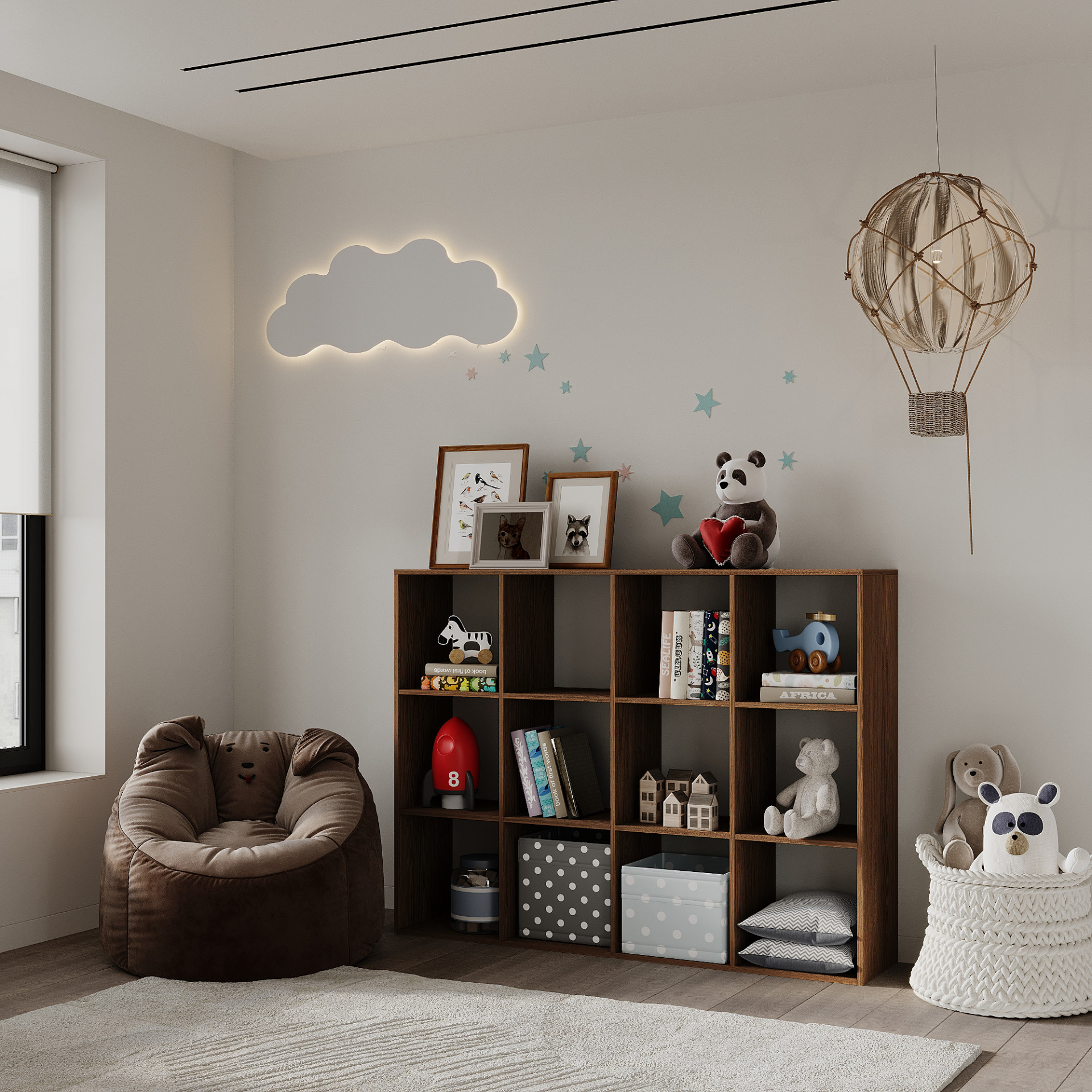 Стеллаж с полками на 12 секций 120х160х35 см KOD- СТ-12- детский