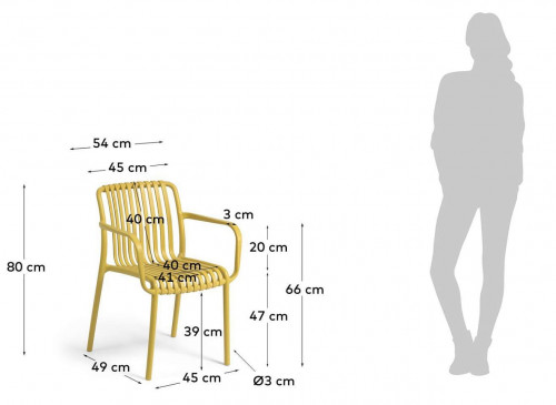 Стул Kave Home ISABELLINI CC5195S31 (желтый)
