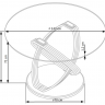 Стол стеклянный круглый PL- Halmar OPTICO (ø122)
