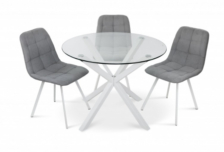 Стол обеденный BIO- "Джин" d=100см,в белом цвете