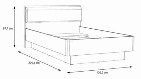 Кровать полуторная PL- Forte SNOW SNWL222