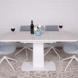 Стол обеденный модерн NL- MARYLAND (керамика белый)