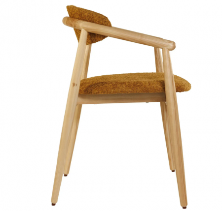 Стул обеденный LVK- Mamont soft натуральный ясень / Anthology 11 Amber