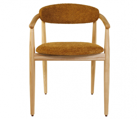 Стул обеденный LVK- Mamont soft натуральный ясень / Anthology 11 Amber