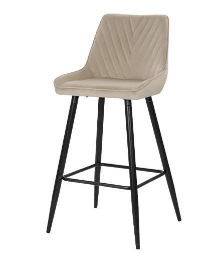 Стул полу барный TOP- Руби бежевый, металл