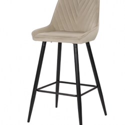 Стул полу барный TOP- Руби бежевый, металл
