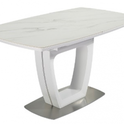 Стол модерн Super premium  Evro- Arizona T7066 (белый глянец) МДФ + керамика