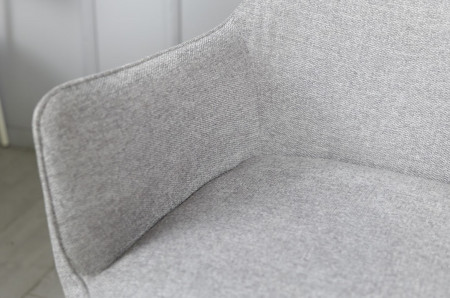 Стул обеденный поворотный TOP- Кларк (бежевый, серый) ноги черный 