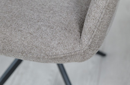 Стул обеденный поворотный TOP- Кларк (бежевый, серый) ноги черный 