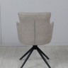 Стул обеденный поворотный TOP- Кларк (бежевый, серый) ноги черный 